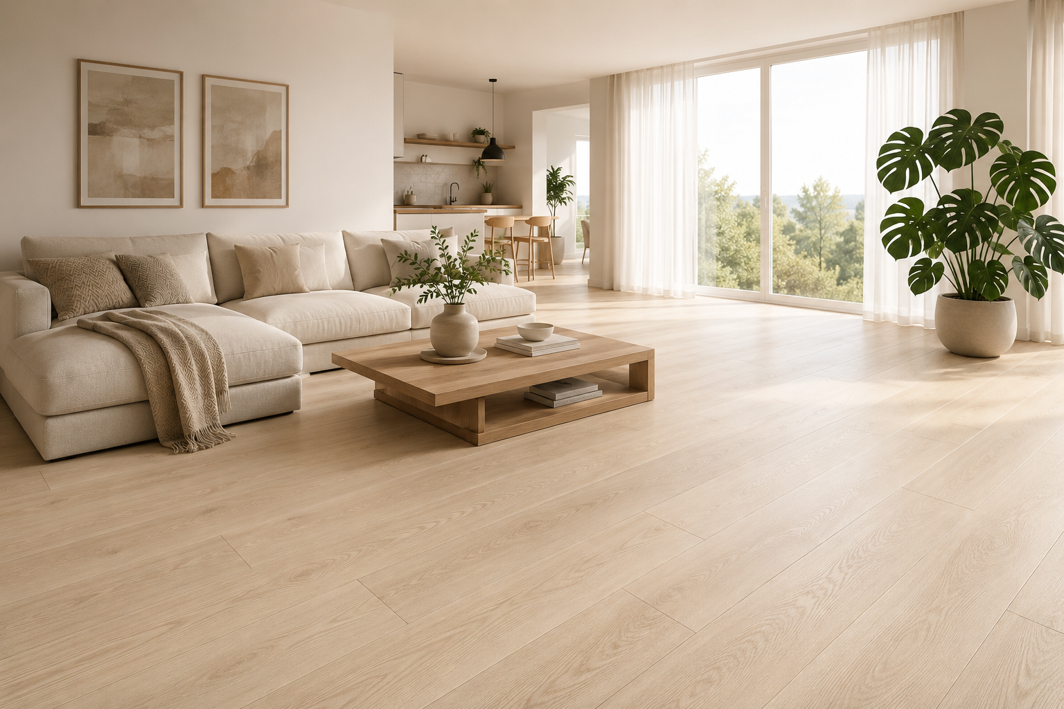 Светлый ламинат Alpine Floor 1